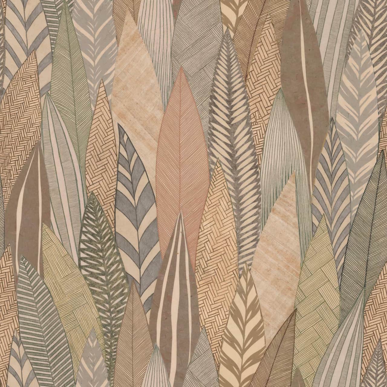 Roommates Fern & Feathers Peel & Stick Wallpaper